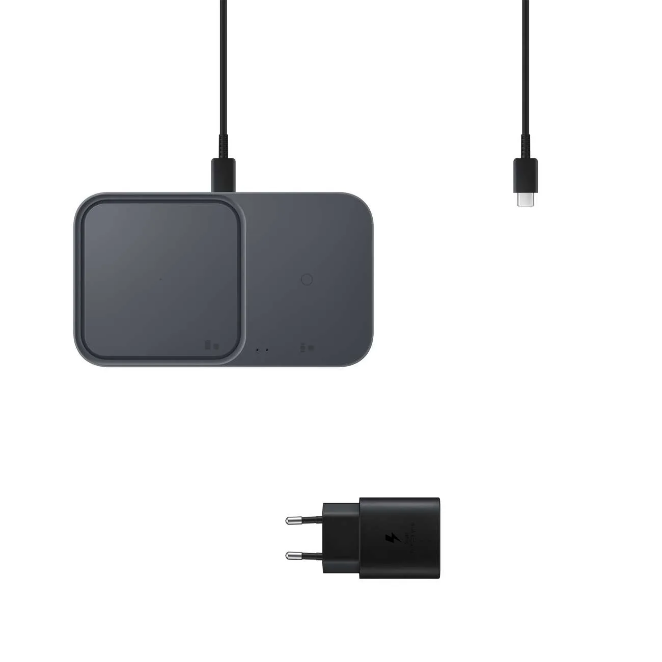 Bezdrôtová nabíjačka Samsung 15 W – čierna + sieťový adaptér + kábel 6