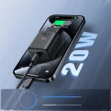 USB-C PD QC 20W zidni punjač - crni 7