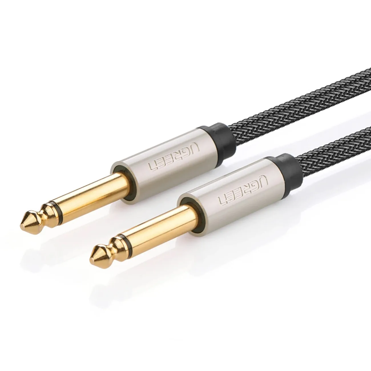 Mono audio kábel: 6,35 mm-es TS csatlakozó – 6,35 mm-es csatlakozó, 3 m, szürke