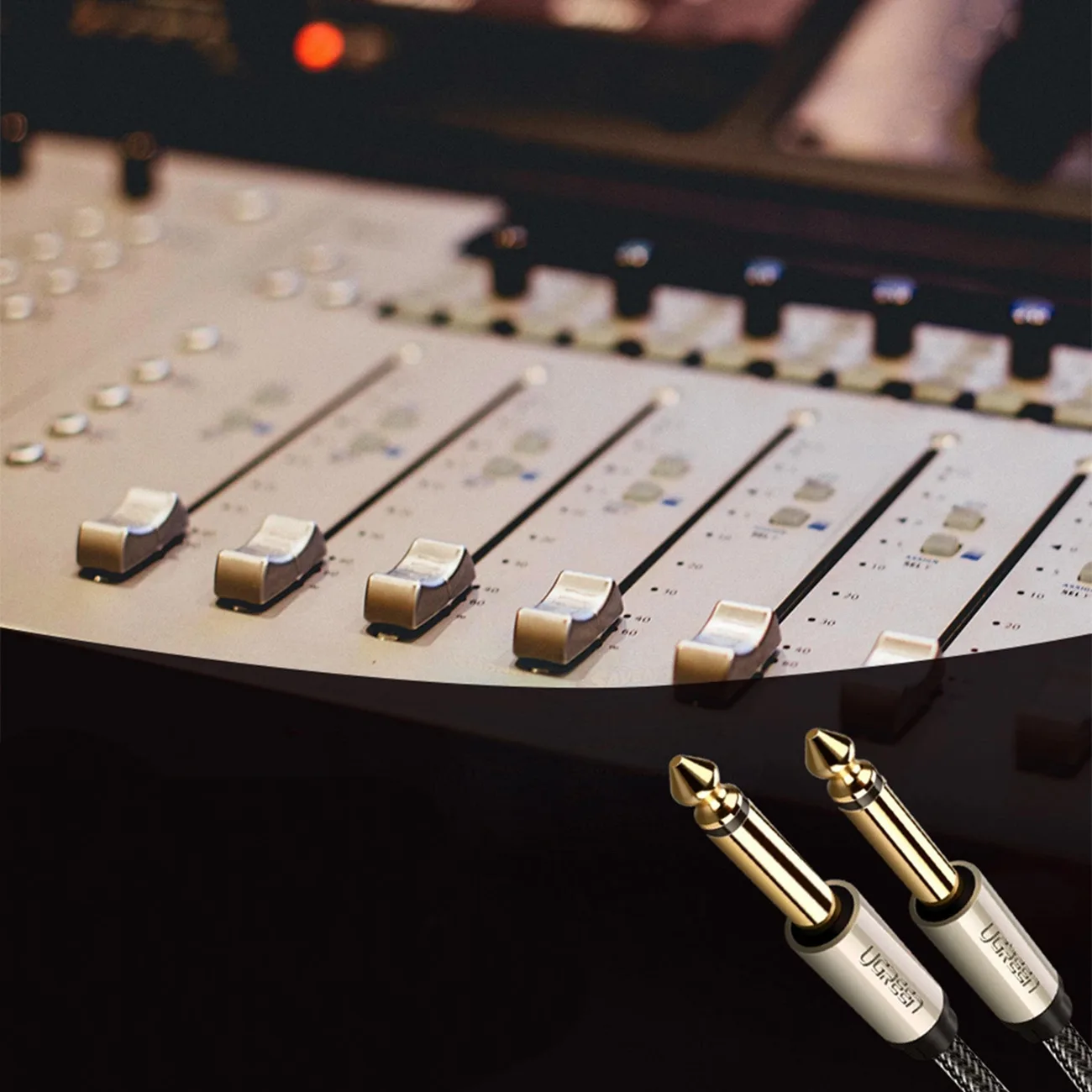 Mono audio kabel: 6,35 mm TS priključak na 6,35 mm priključak, 3 m, sivi 3