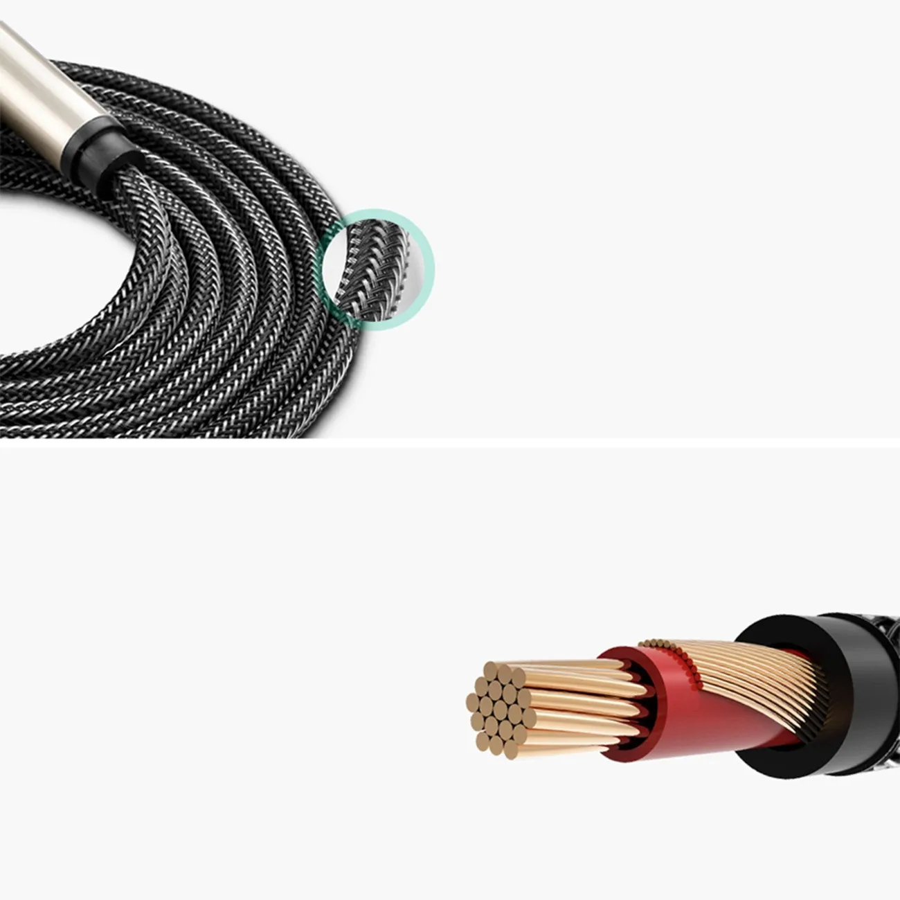Mono audio kabel: 6,35 mm TS priključak na 6,35 mm priključak, 3 m, sivi 6