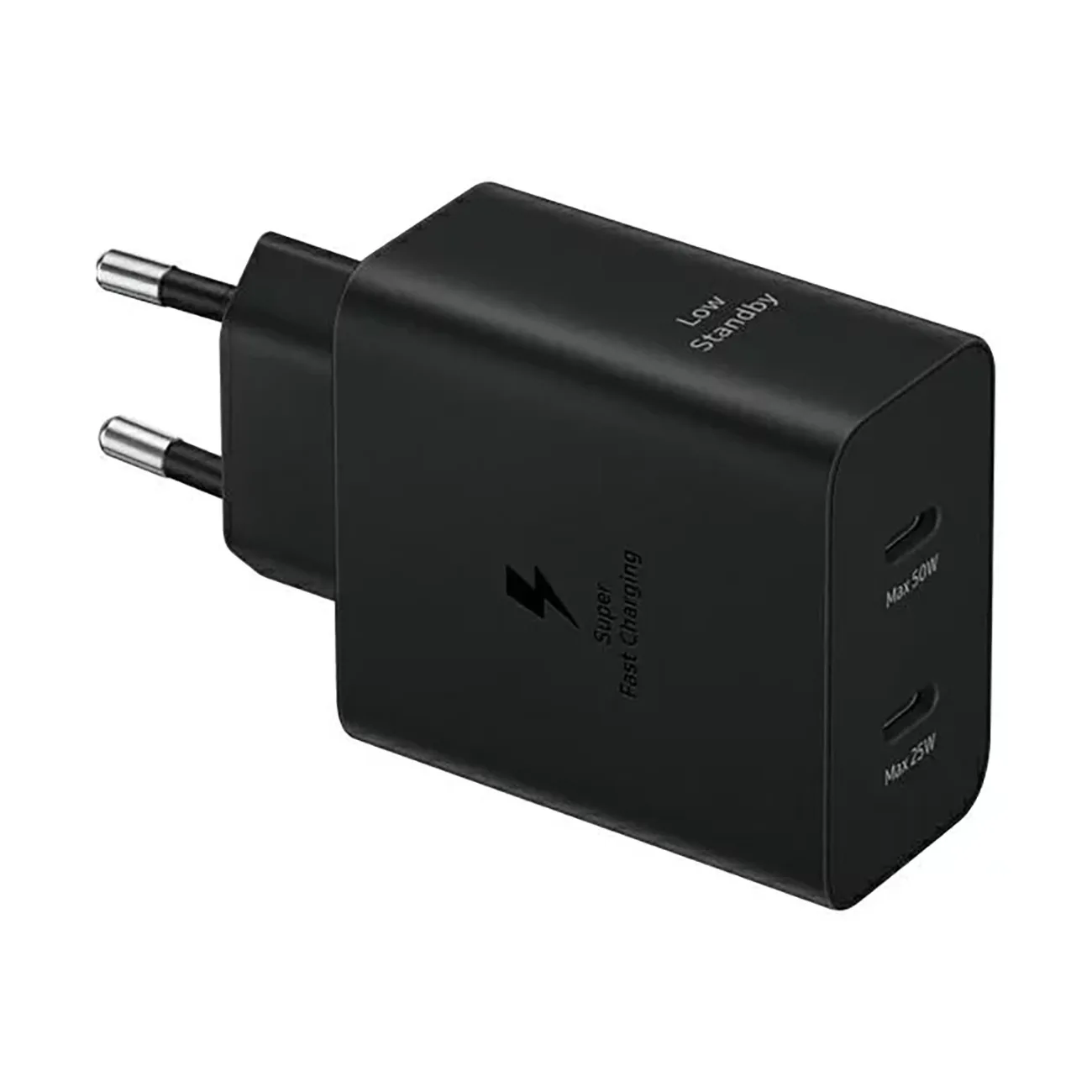 Samsung Power Adapter Duo 2x USB-C 50 W-os fali töltő – fekete