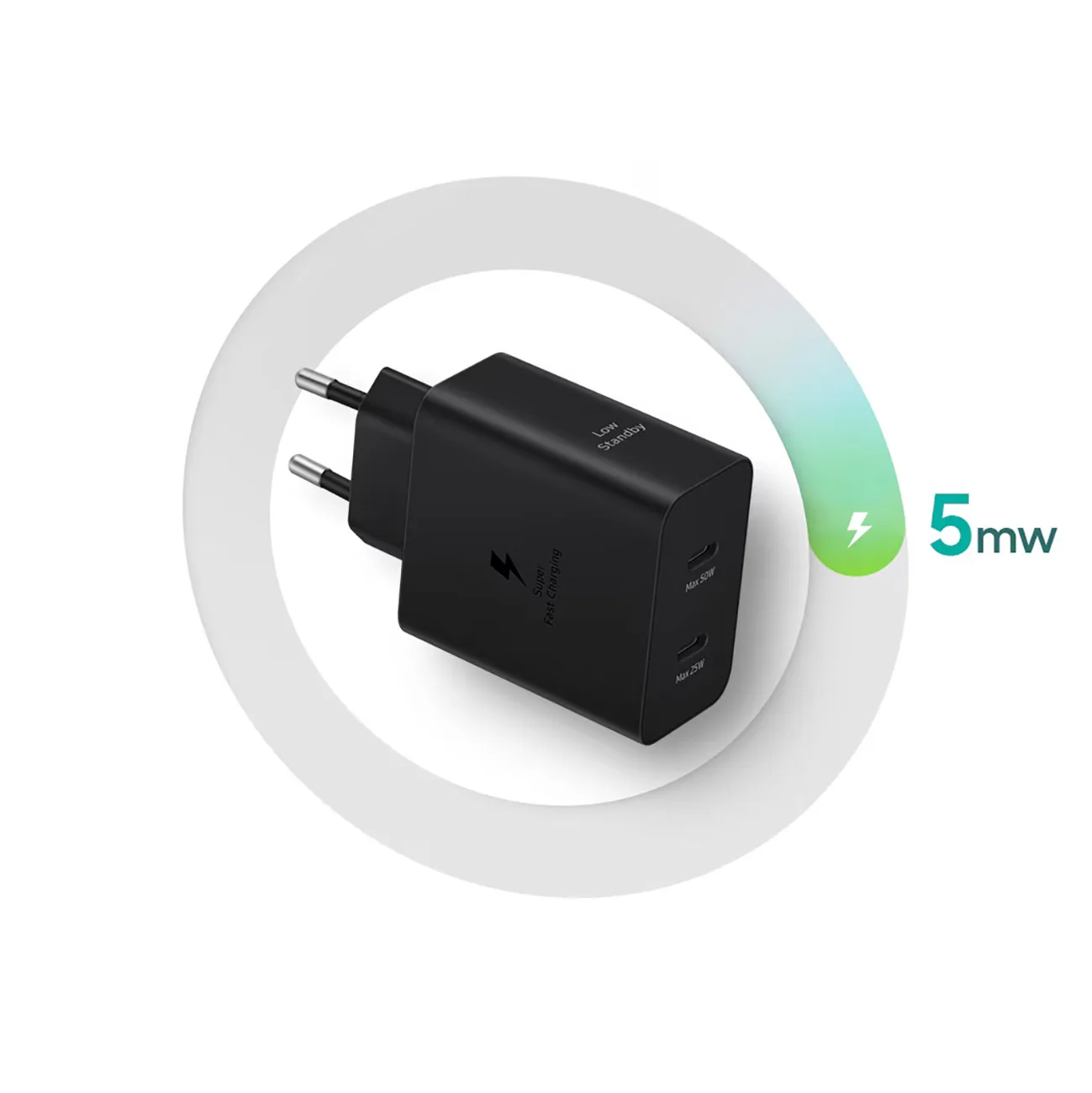 Ładowarka sieciowa Samsung Power Adapter Duo 2x USB-C 50W - czarna 7