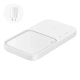 Samsung Wireless Charger Duo 15-W-Induktionsladegerät + Netzteil und Kabel – Weiß
