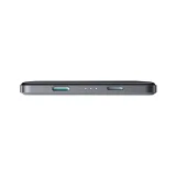 5000 mAh-s USB-C 20 W PD powerbank 15 W-os vezeték nélküli töltéssel – szürke 5
