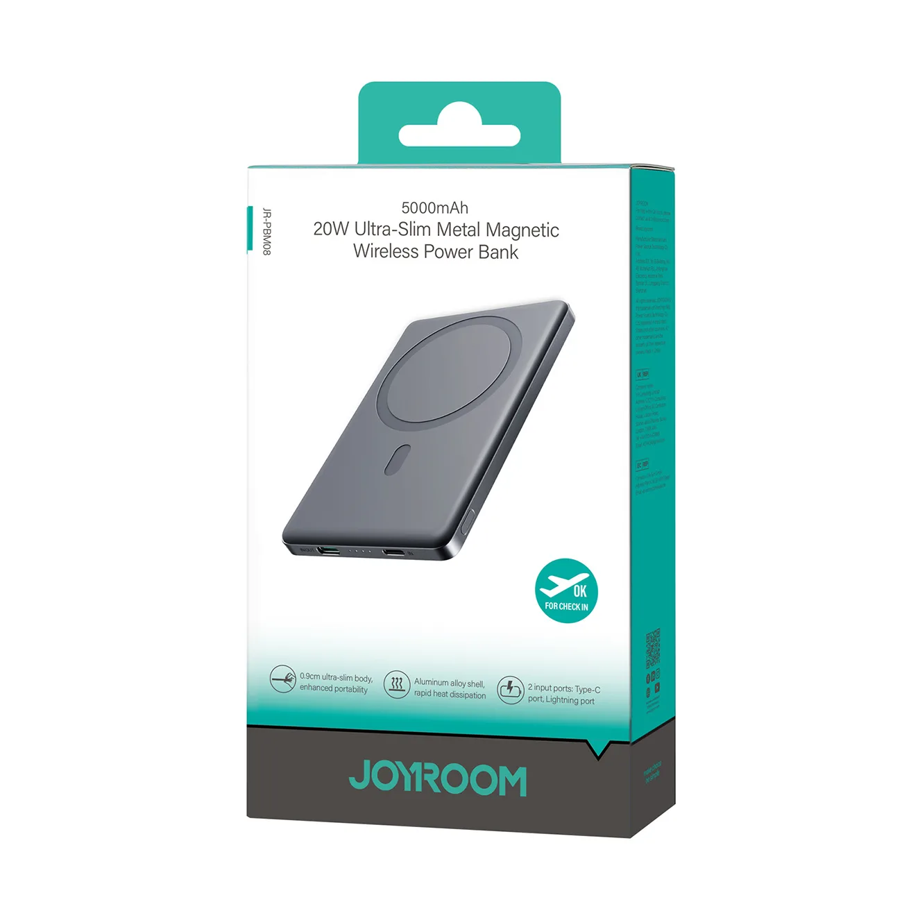 5000mAh USB-C 20W PD Power Bank with 15W Wireless Charging - Gray 8