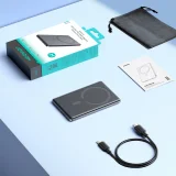 5000 mAh-s USB-C 20 W PD powerbank 15 W-os vezeték nélküli töltéssel – szürke 9