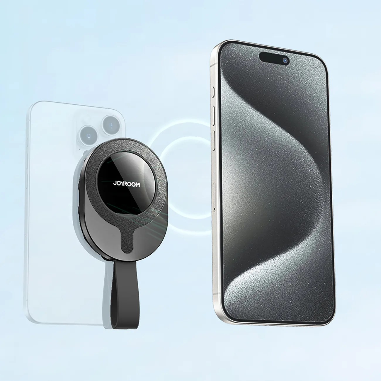 Uchwyt magnetyczny na telefon 4.7-7'' z przyssawkami na szybę lustro - czarny 5