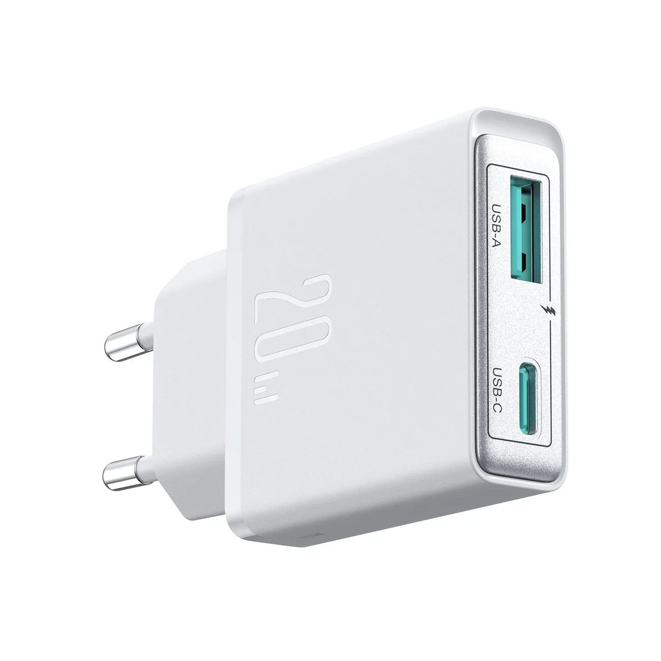 Kleines und ultradünnes 20-W-USB-A-zu-USB-C-Ladegerät – weiß 4