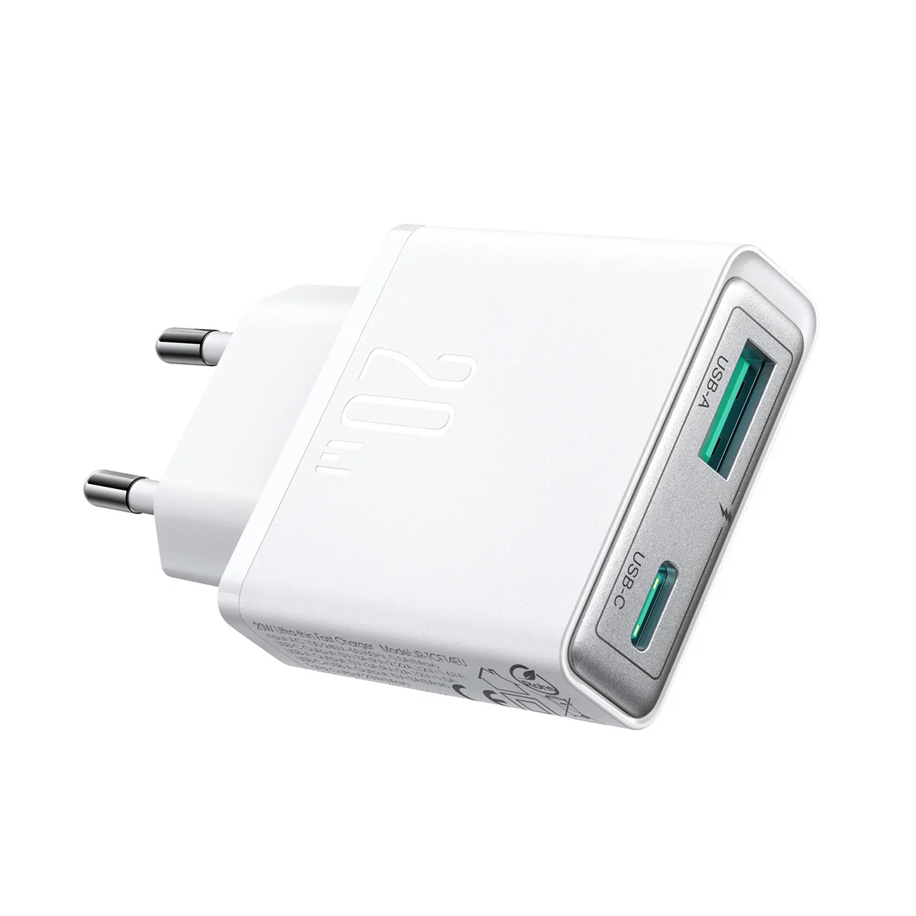 Kleines und ultradünnes 20-W-USB-A-zu-USB-C-Ladegerät – weiß 6