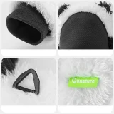 Panda síkesztyű gyermekeknek és felnőtteknek, S méret - fekete/fehér 8