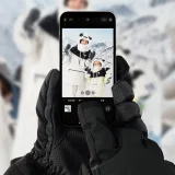 Rękawiczki narciarskie wodoodporne dotykowe do telefonu Finger Style rozmiar M - czarne 2