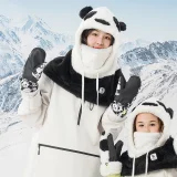 Dječje skijaške rukavice bez prstiju Panda Heat, veličina S - crna/bijela 11