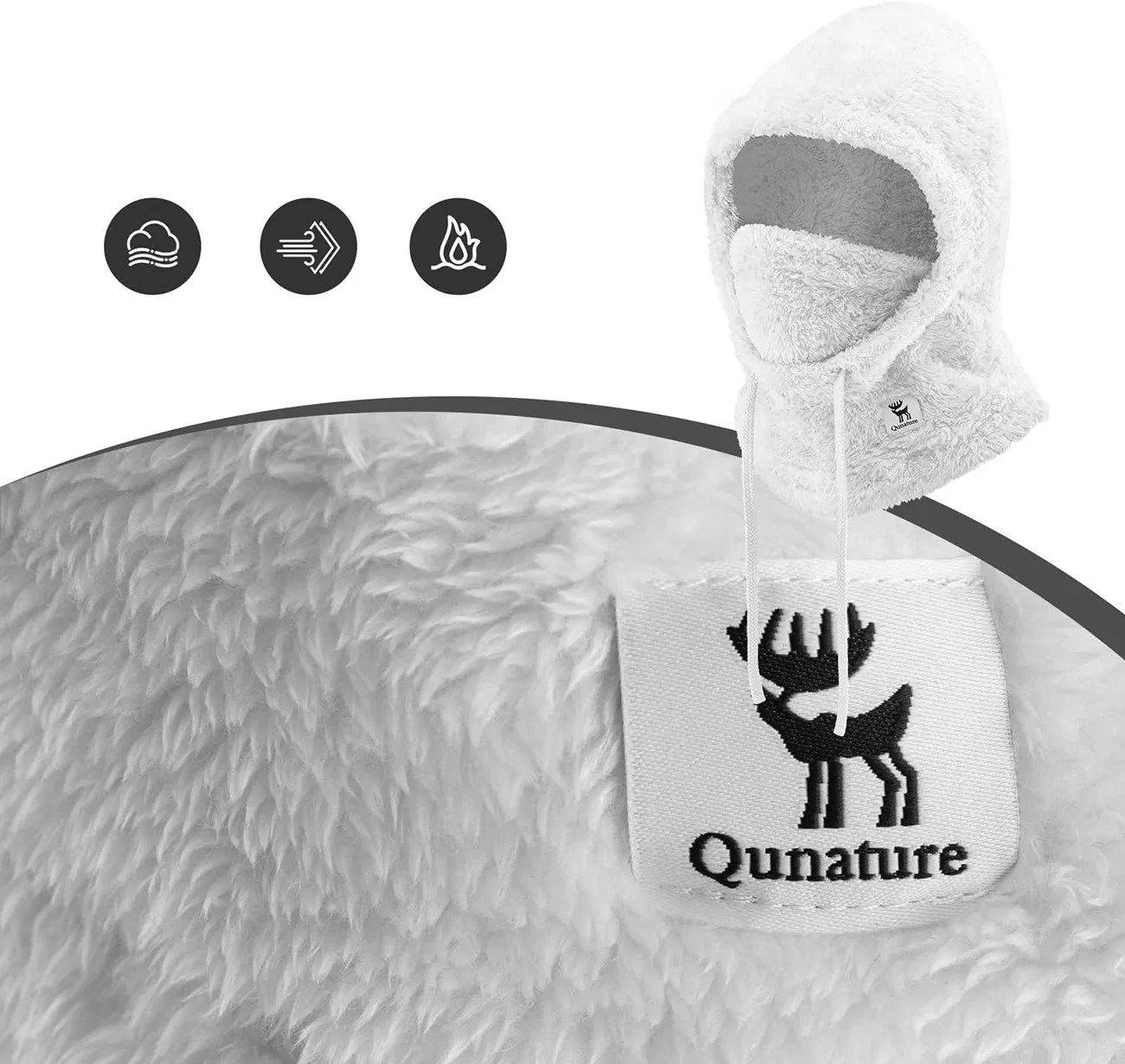 Topla zimska skijaška balaklava Arctic Velvet, veličina L - bijela 6