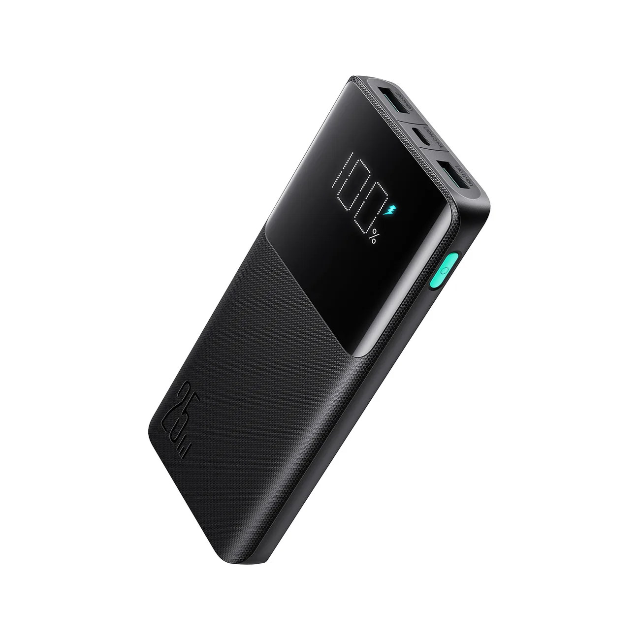 10000mAh 25W Power Bank with 2x USB-A and 1x USB-C ports - SFC - Black 2