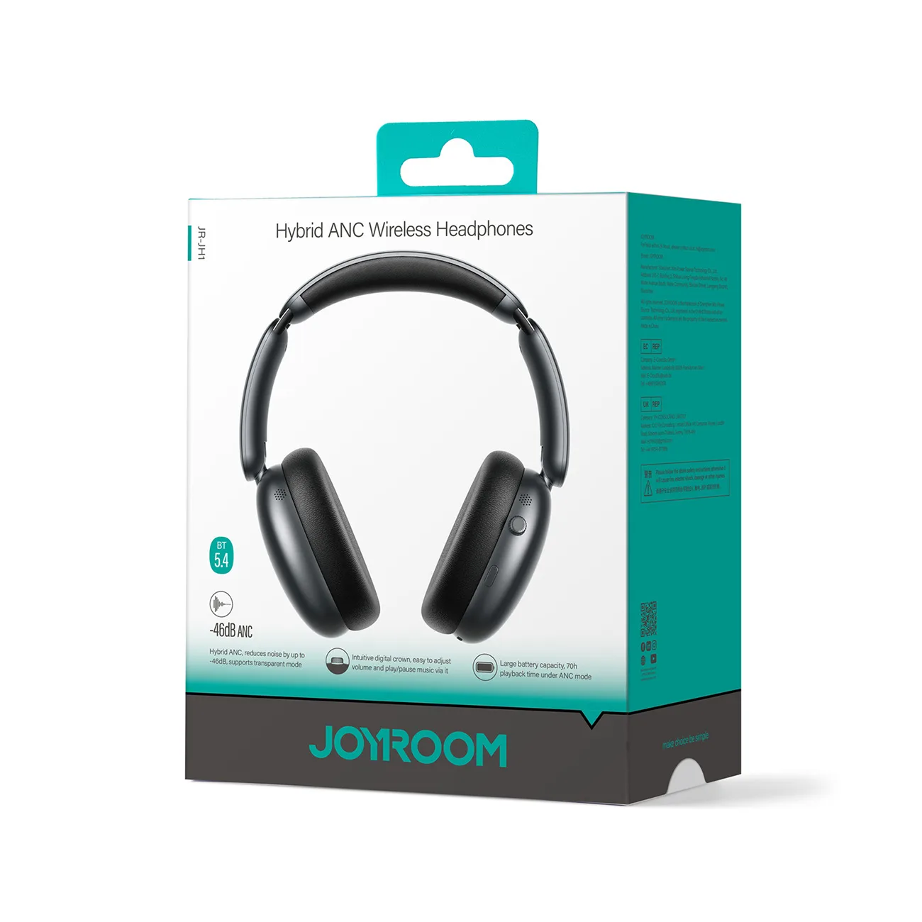 Słuchawki bezprzewodowe J-Head Series JR-JH1 z ANC Bluetooth - czarne 7