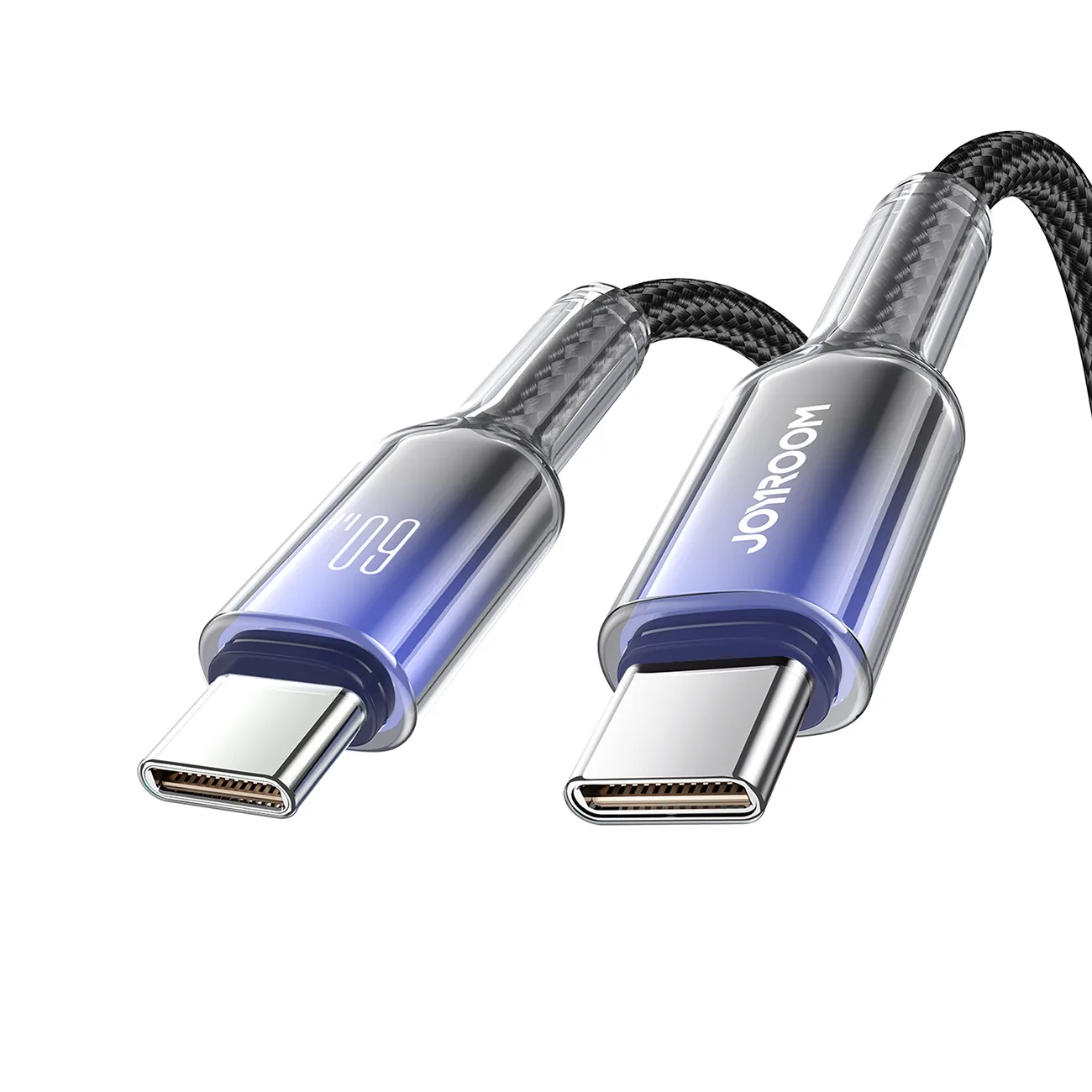 Crystal-Clear Series 60W USB-C to USB-C Cable, 1.2m, Black 2