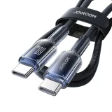 Kabel przewód Crystal-Clear Series 60W USB-C - USB-C 1.2m - czarny 5