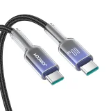 Kabel przewód Crystal-Clear Series 60W USB-C - USB-C 1.2m - czarny 7