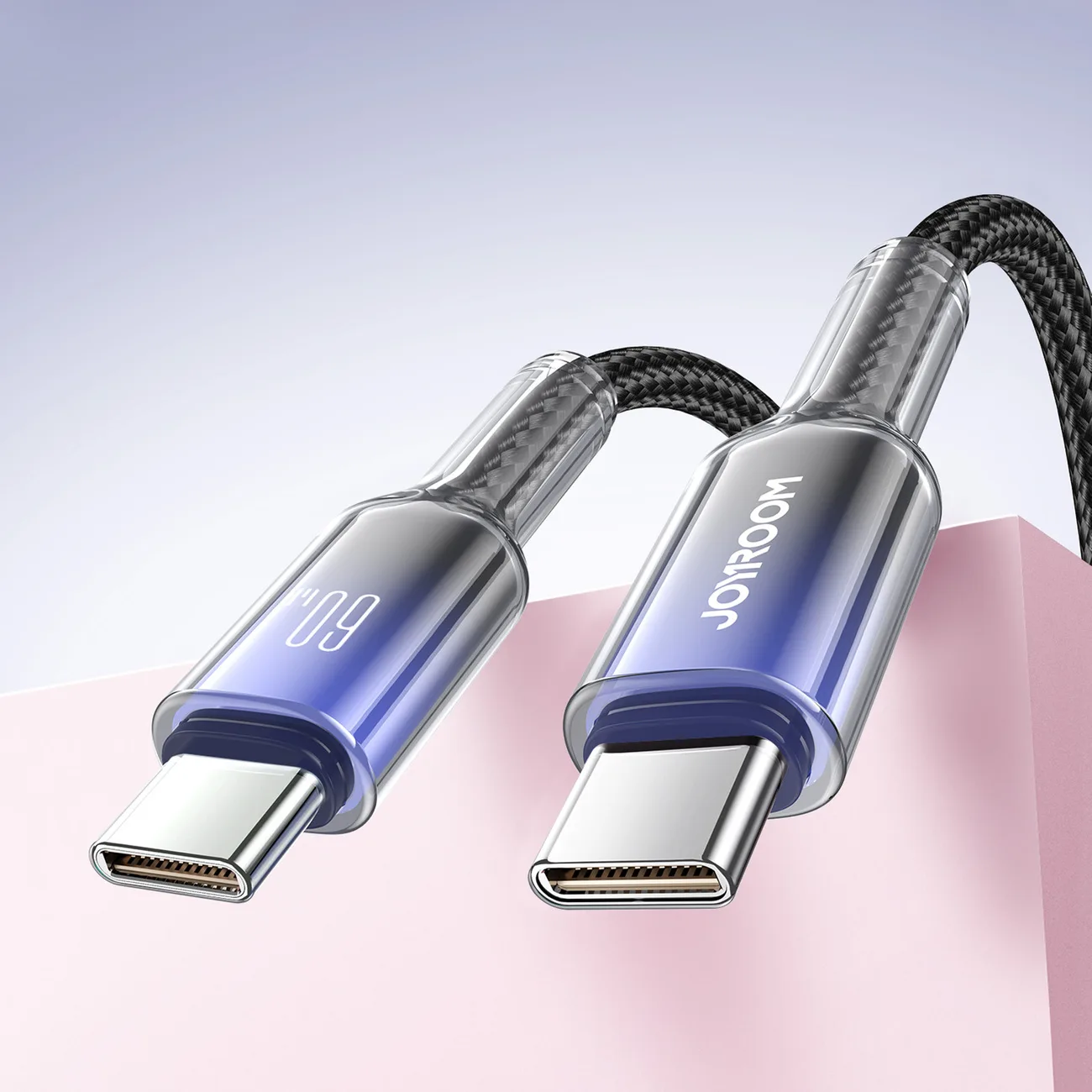Crystal-Clear Series 60W USB-C to USB-C Cable, 1.2m, Black 9