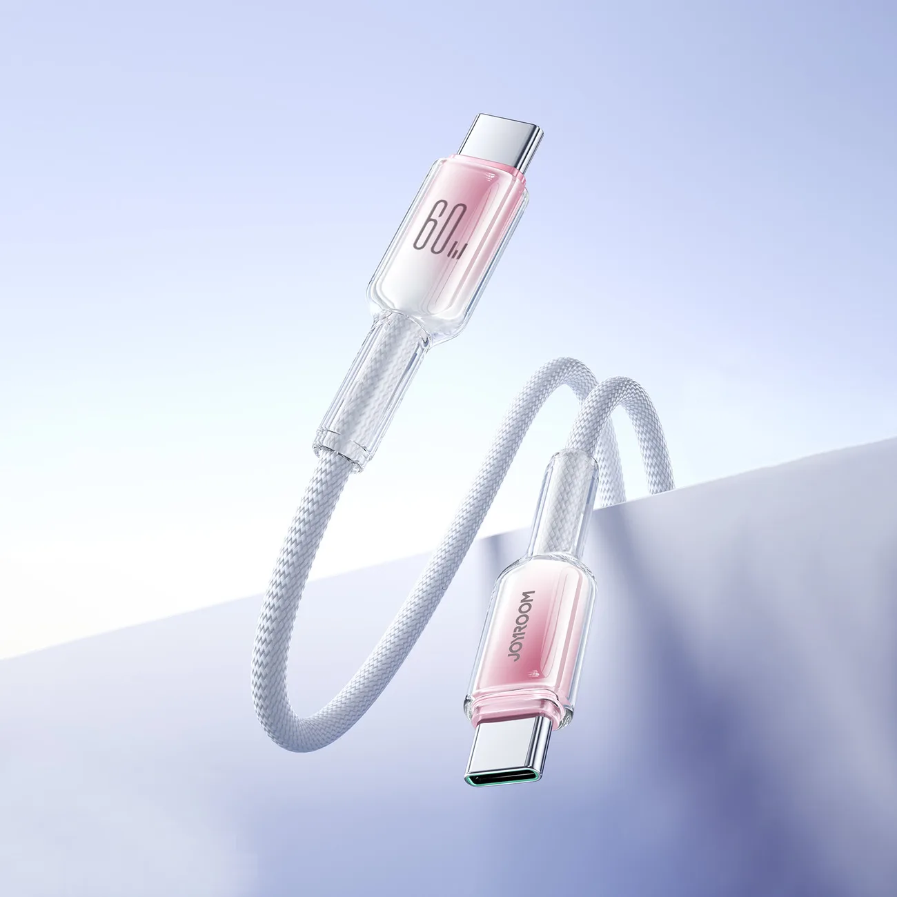 Crystal-Clear Series 60W USB-C to USB-C Cable, 1.2m, White 10