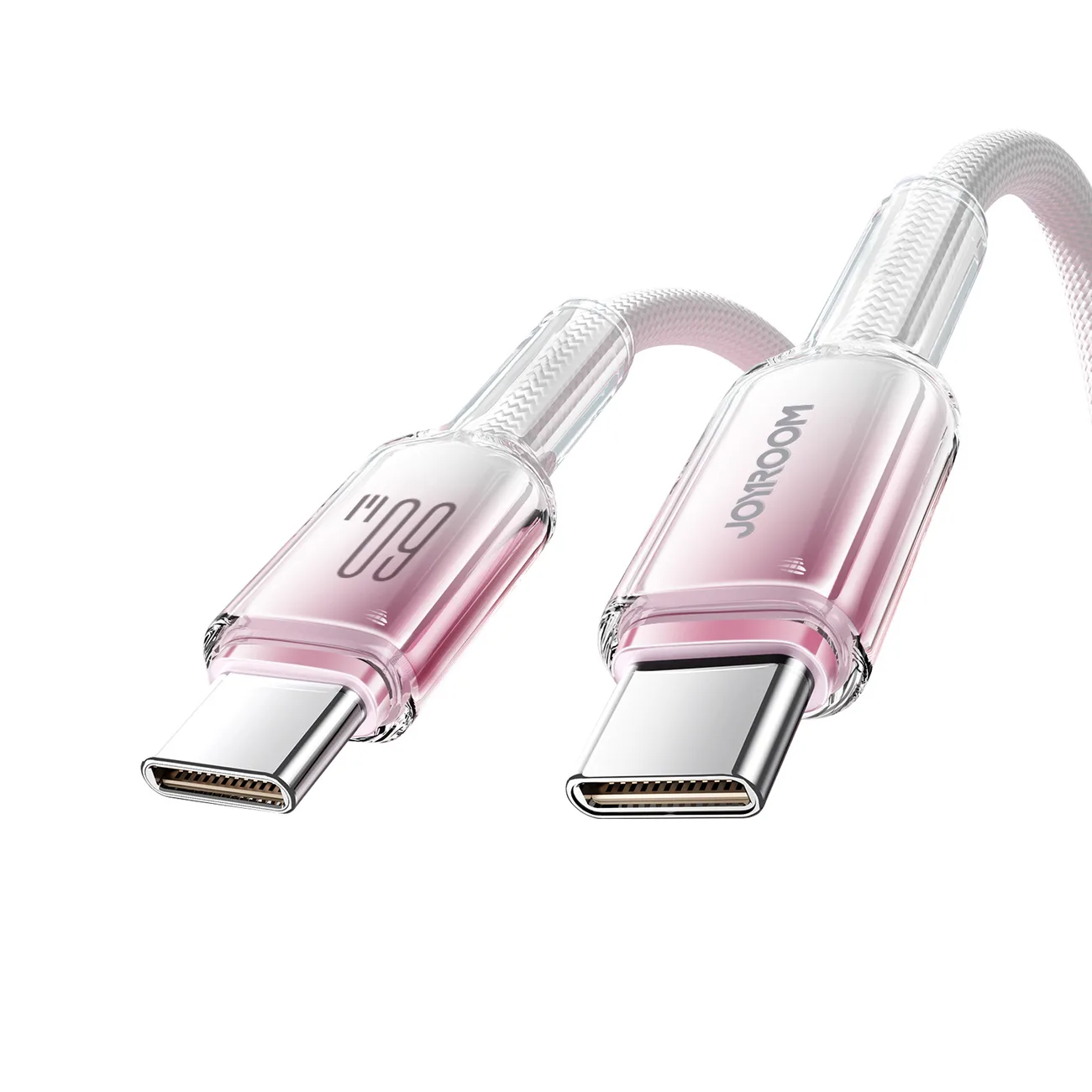 Crystal-Clear Series 60W USB-C to USB-C Cable, 1.2m, White 2