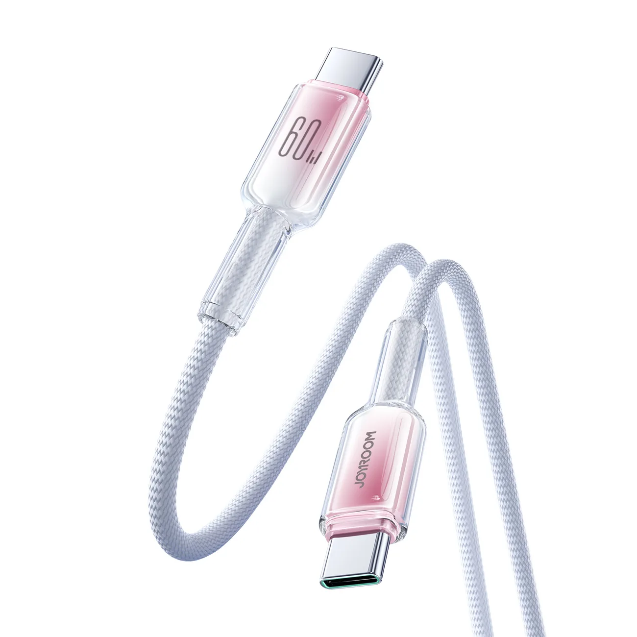 Crystal-Clear Series 60W USB-C to USB-C Cable, 1.2m, White 3