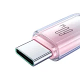 Crystal-Clear sorozat 60 W-os USB-C–USB-C kábel, 1,2 m, fehér 6