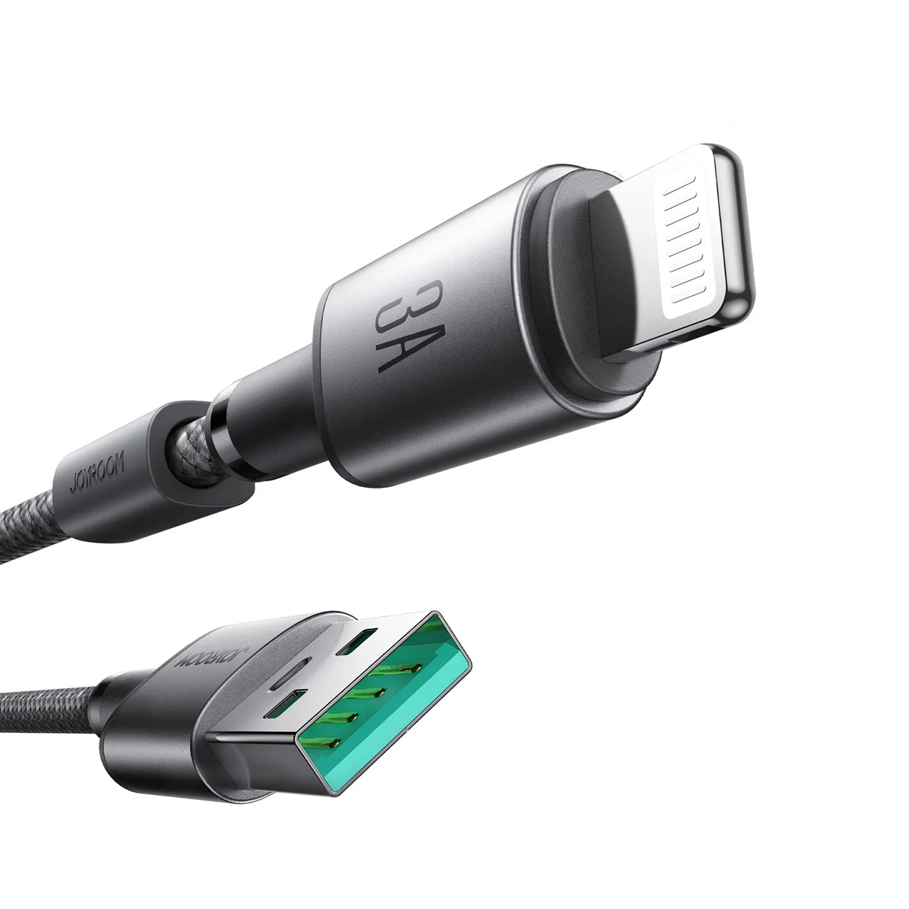 Kabel przewód USB-A - iPhone Lightning z organizerem uchwytem magnetycznym 1.2m - szary 3