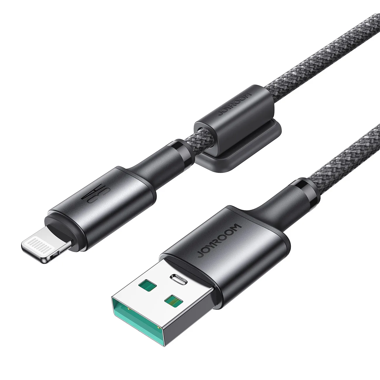 Kabel przewód USB-A - iPhone Lightning z organizerem uchwytem magnetycznym 1.2m - szary 7