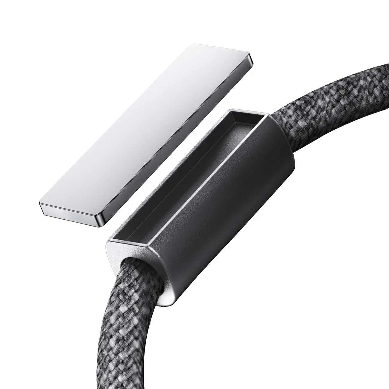 Cablu USB-A la USB-C cu organizator magnetic și suport, 1,2 m - gri 3