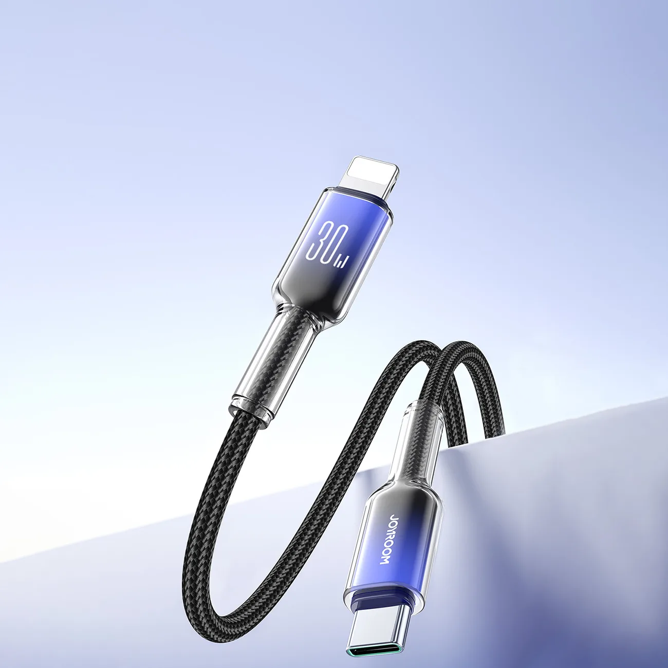 Crystal-Clear Series 30W USB-C to iPhone Lightning Cable - 1.2m - Black 10