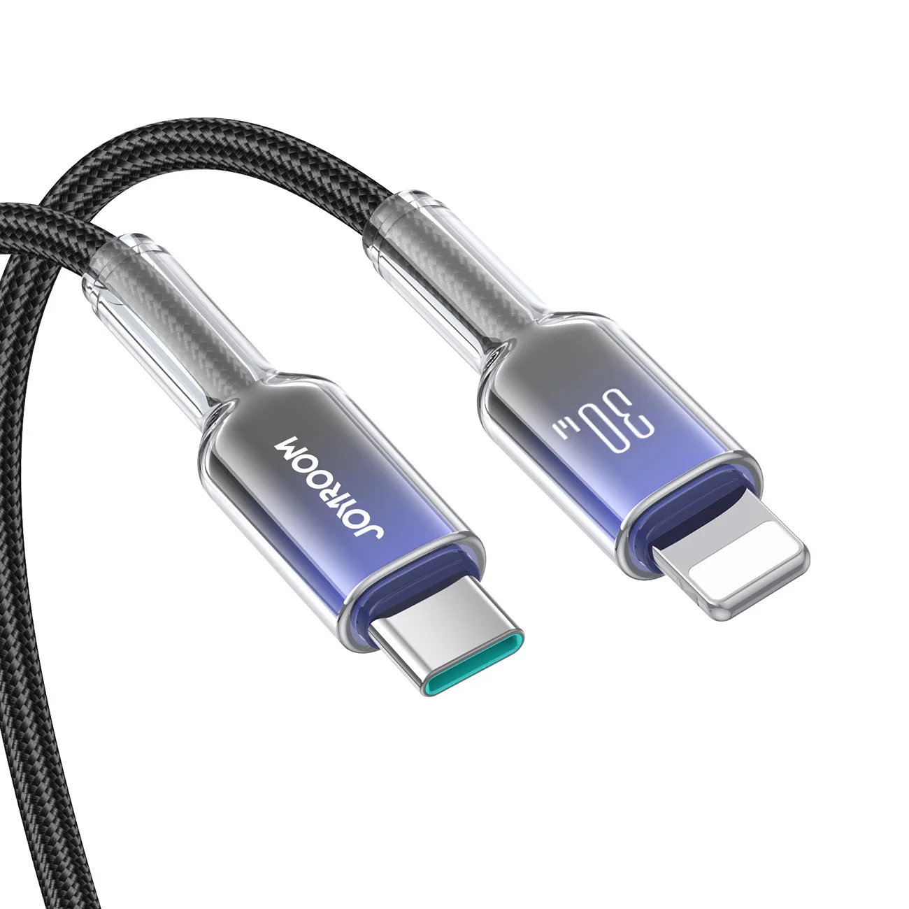 Crystal-Clear Series 30W USB-C to iPhone Lightning Cable - 1.2m - Black 7