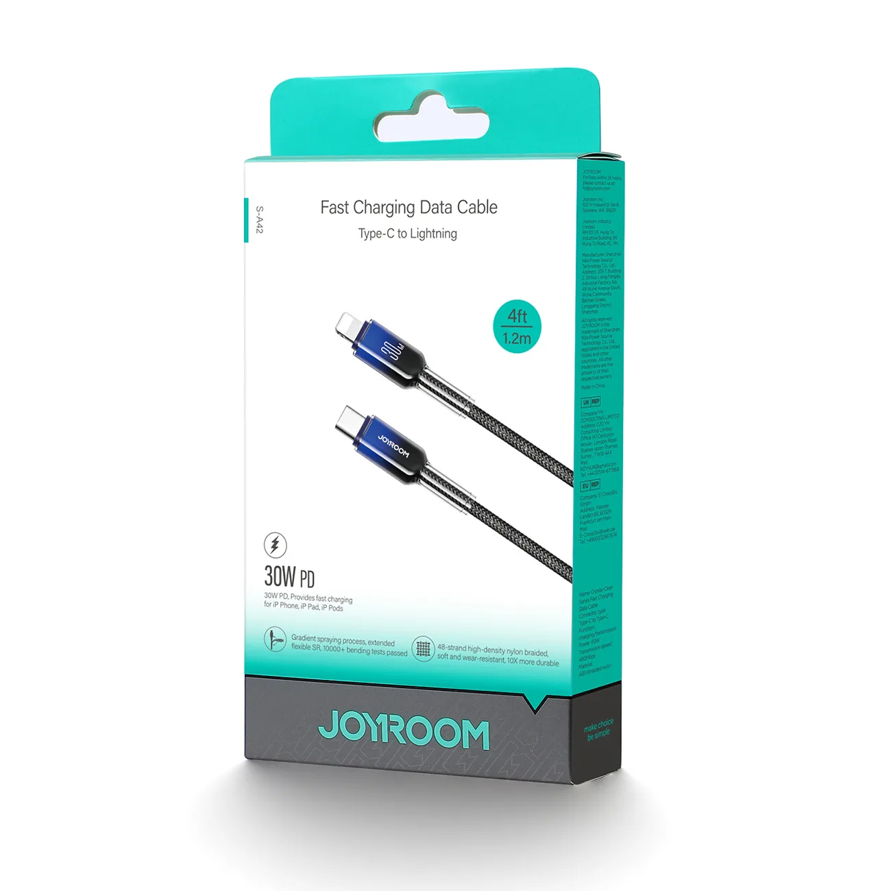 Crystal-Clear Series 30W USB-C to iPhone Lightning Cable - 1.2m - Black 8