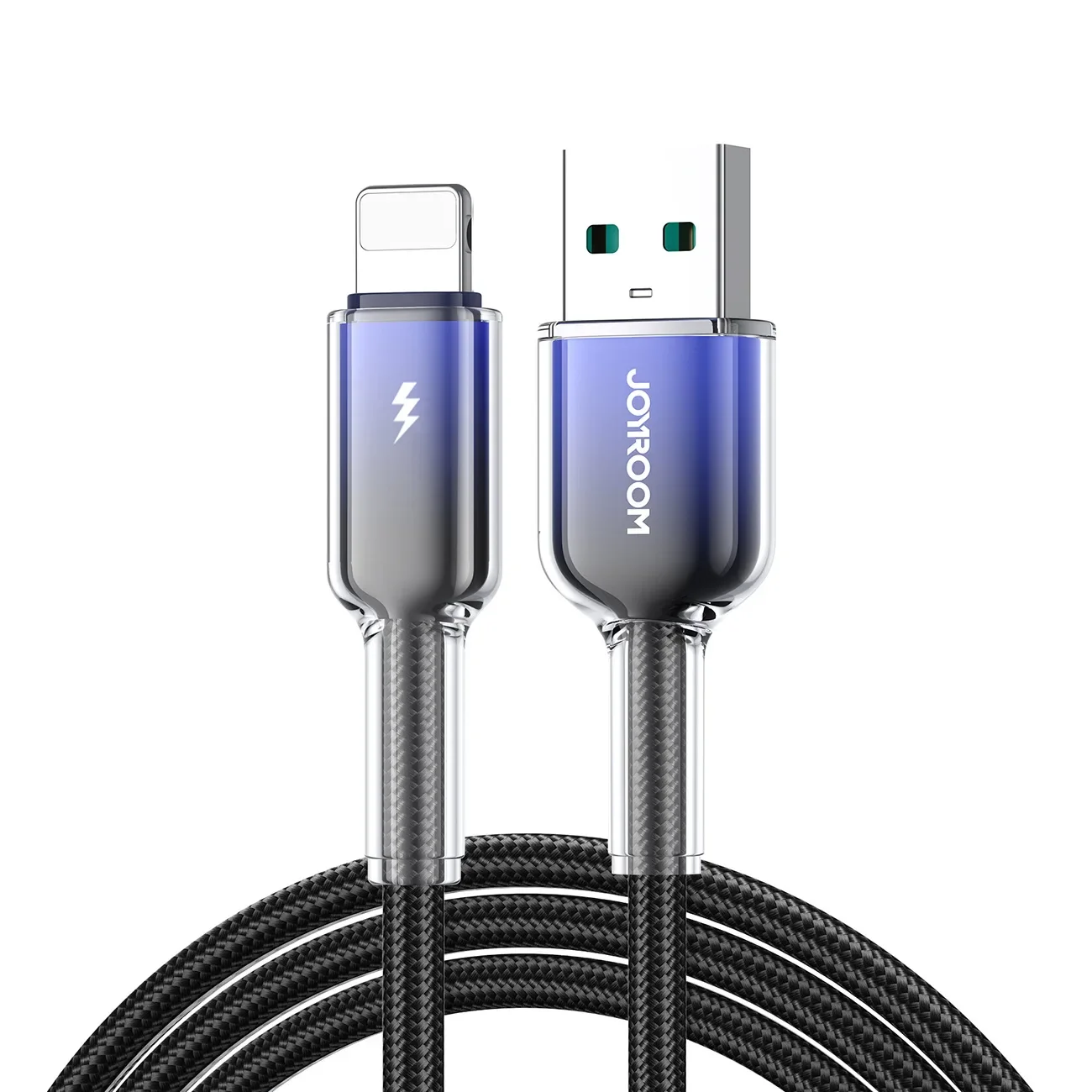 Crystal-Clear Series 3A USB-A – iPhone Lightning kábel, 1,2 m, fekete Crystal-Clear Series 3A USB-A – iPhone Lightning kábel, 1,2 m, fekete