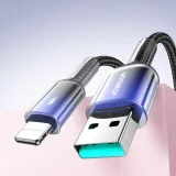 Crystal-Clear Series 3A USB-A – iPhone Lightning kábel, 1,2 m, fekete 9