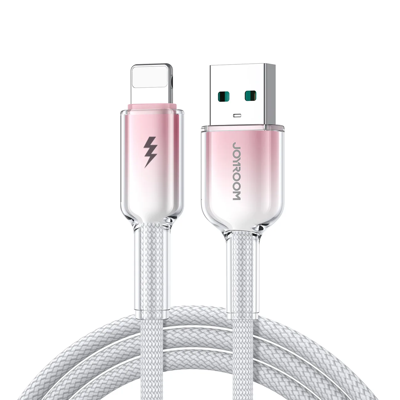 Crystal-Clear Series 3A USB-A – iPhone Lightning kábel, 1,2 m, fehér