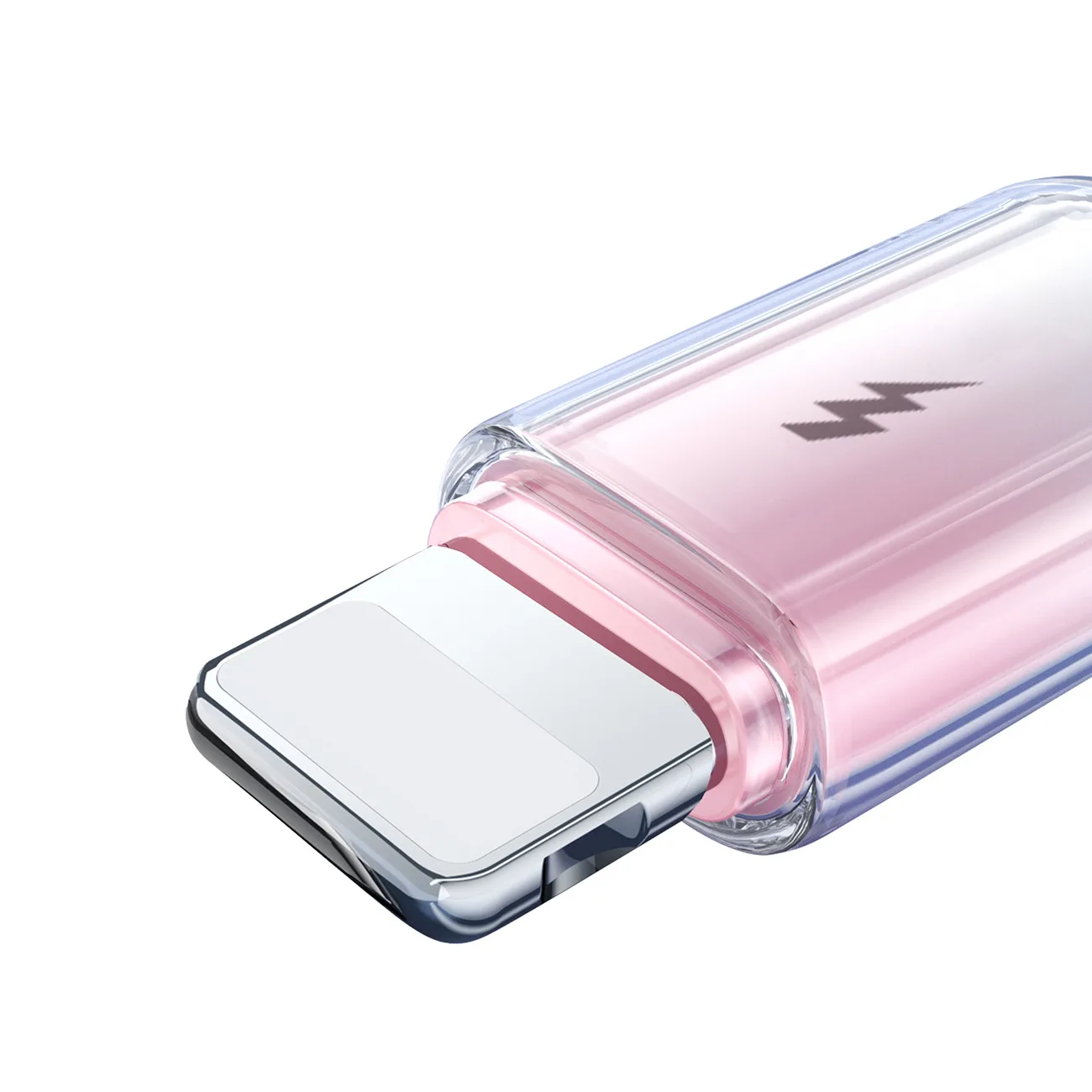 Kábel Crystal-Clear Series 3A USB-A na iPhone Lightning, 1,2 m, biely 6