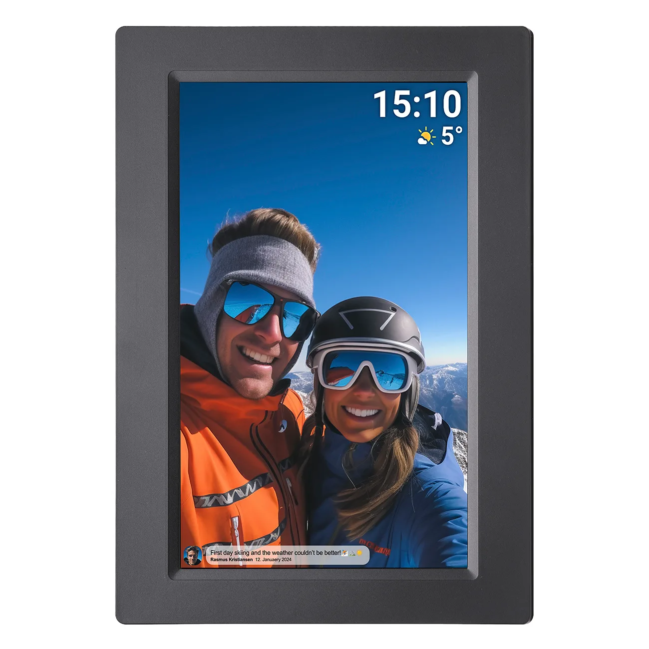 10,1 hüvelykes, 16 GB-os microSD-kártyás Frameo PFF-1015B digitális képkeret – fekete