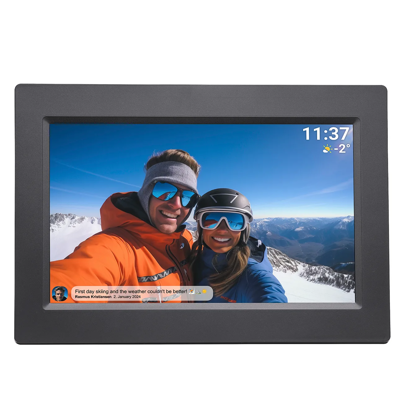 10,1 hüvelykes, 16 GB-os microSD-kártyás Frameo PFF-1015B digitális képkeret – fekete