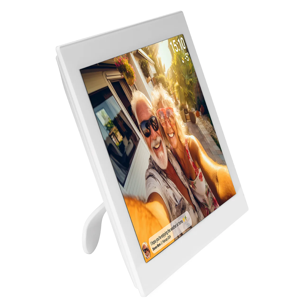 10,1 hüvelykes, 16 GB-os microSD-kártyás, WiFi-s, microUSB-s Frameo PFF-1037W digitális képkeret – fehér