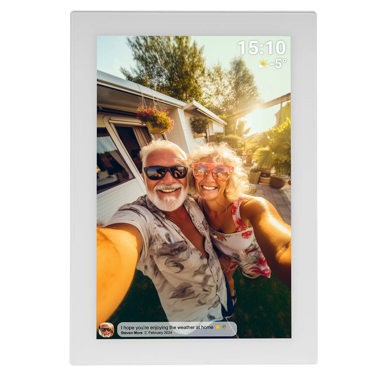 Rama foto digitală Frameo PFF-1037W de 10,1'' cu microSD de 16 GB, WiFi și microUSB - Alb 3