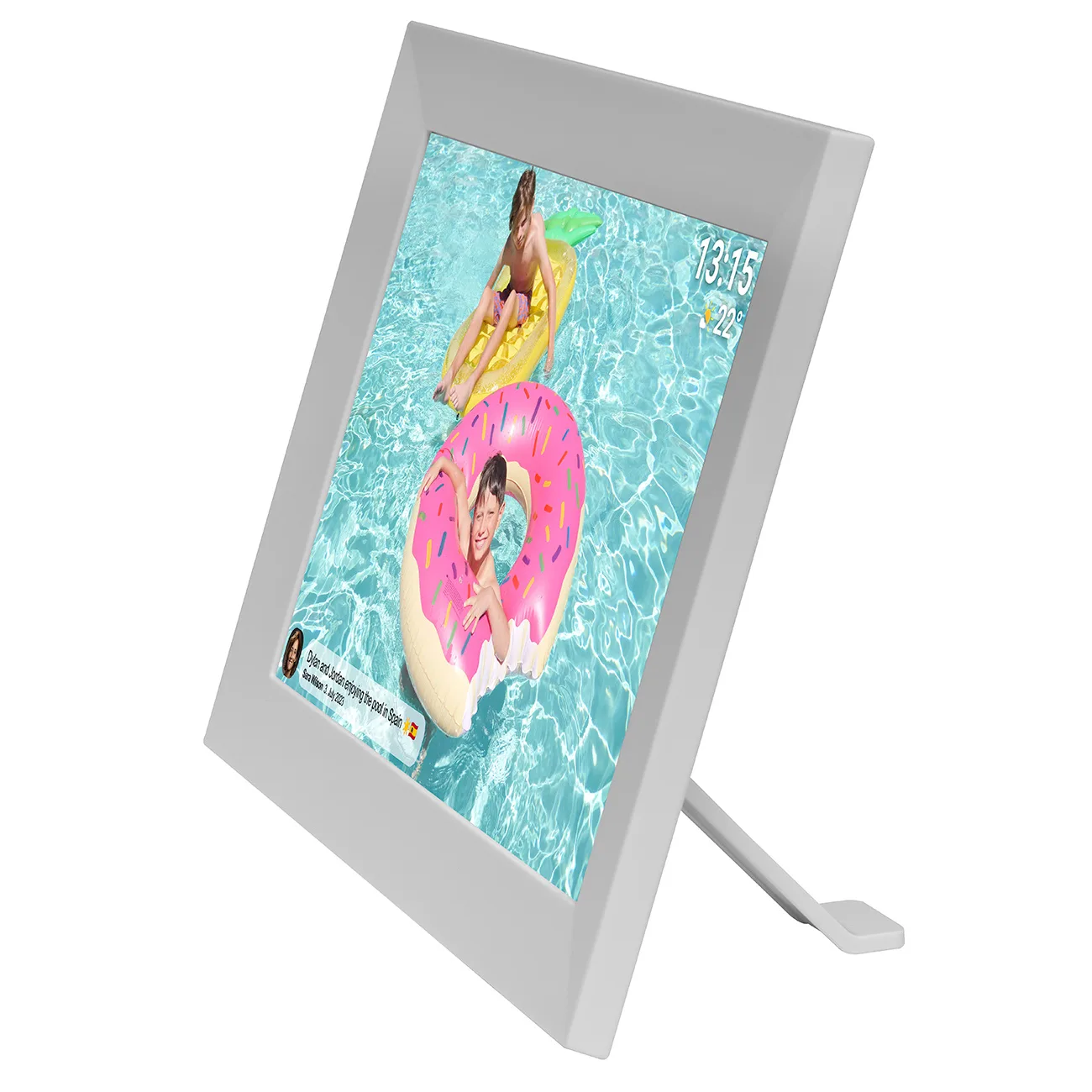 Rama foto digitală Frameo PFF-1024W de 10,1'' cu 16 GB microSD și WiFi - Alb 3