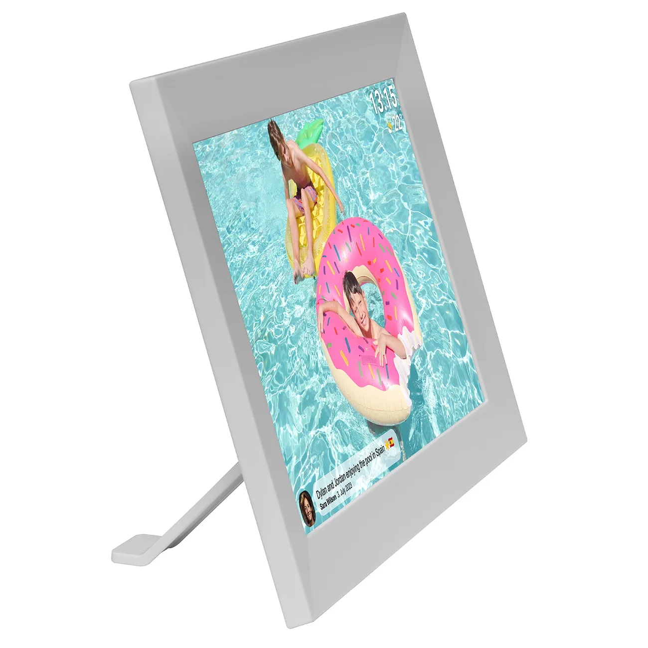 Rama foto digitală Frameo PFF-1024W de 10,1'' cu 16 GB microSD și WiFi - Alb 4