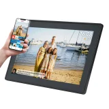 15,6 hüvelykes digitális képkeret, 16 GB-os microSD, WiFi, hangszóró, MPEG4, Frameo PFF-1515B – fekete