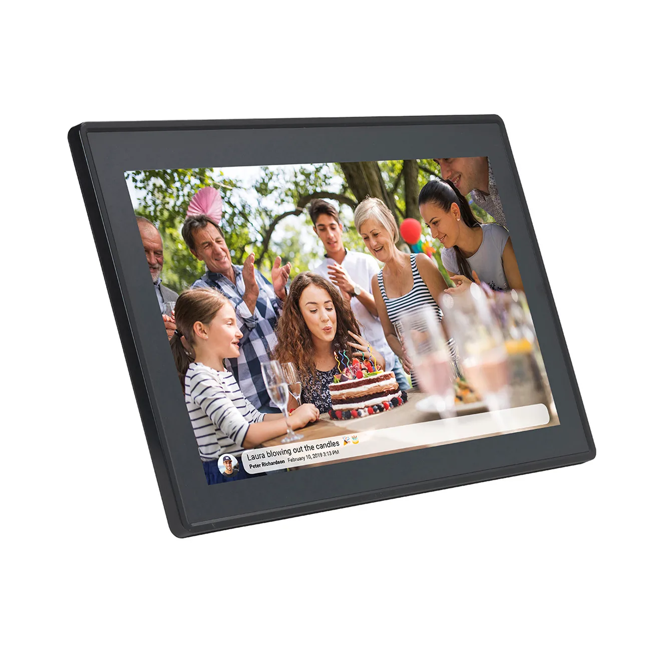 Rama foto digitală de 15,6'' cu microSD de 8 GB, WiFi și difuzor, compatibilă cu MP4 și AVI, Frameo PFF-1514B - Negru 6