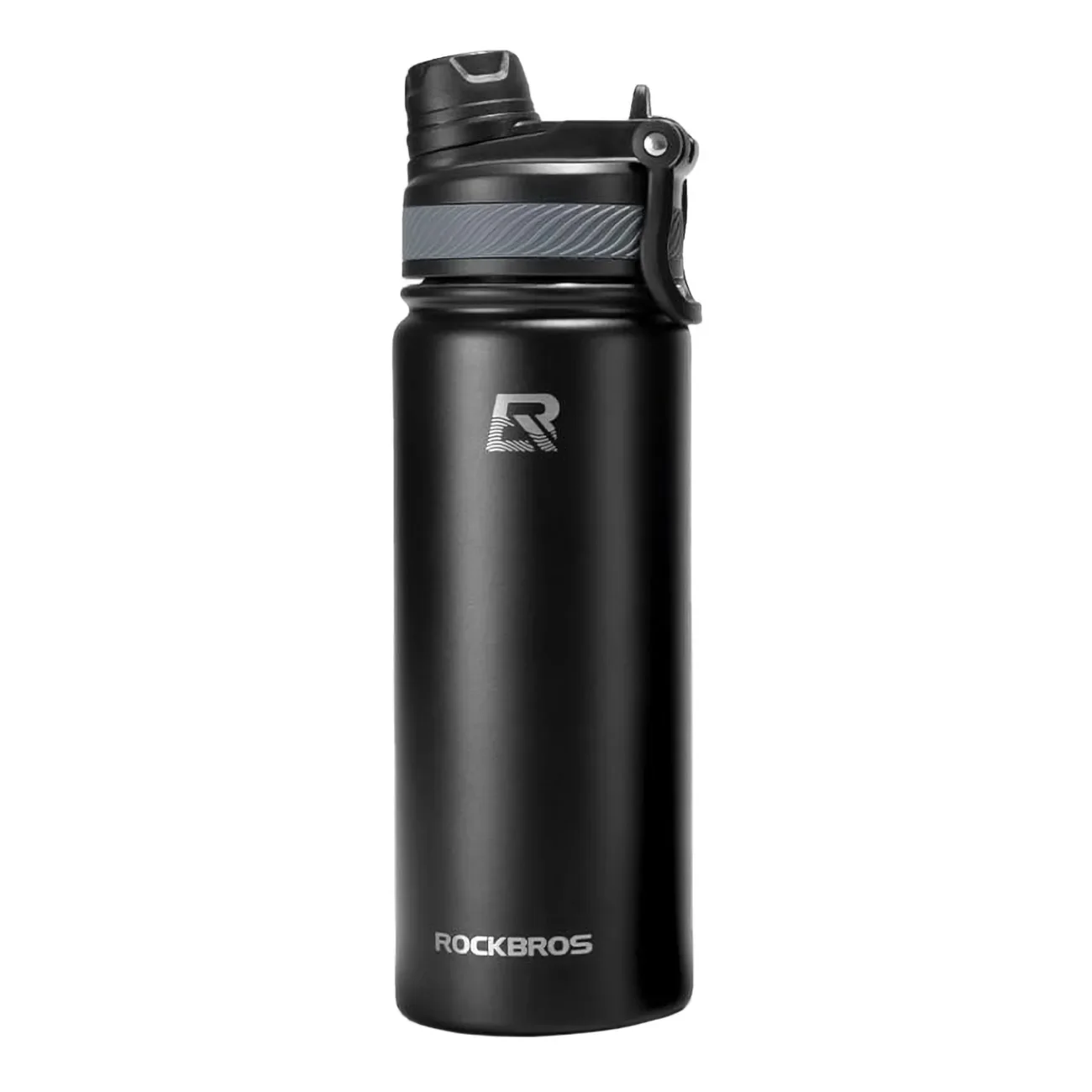 530 ml-es rozsdamentes acél hőszigetelt kerékpáros vizes palack – fekete 530 ml-es rozsdamentes acél hőszigetelt kerékpáros vizes palack – fekete