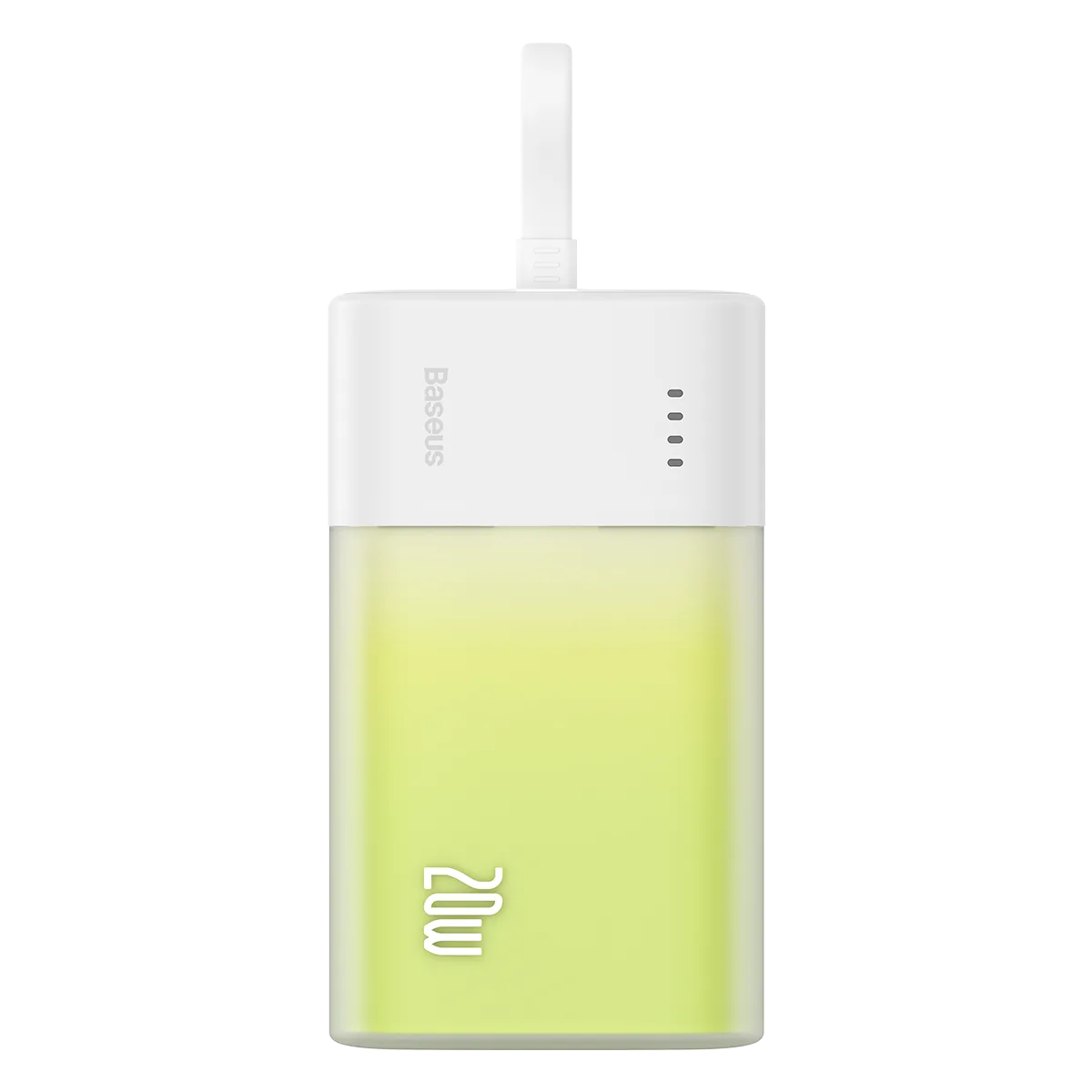 Powerbank Popsicle 5200mAh 20W z kablem Lightning 60W/20V/3A/30cm - biało-zielony
