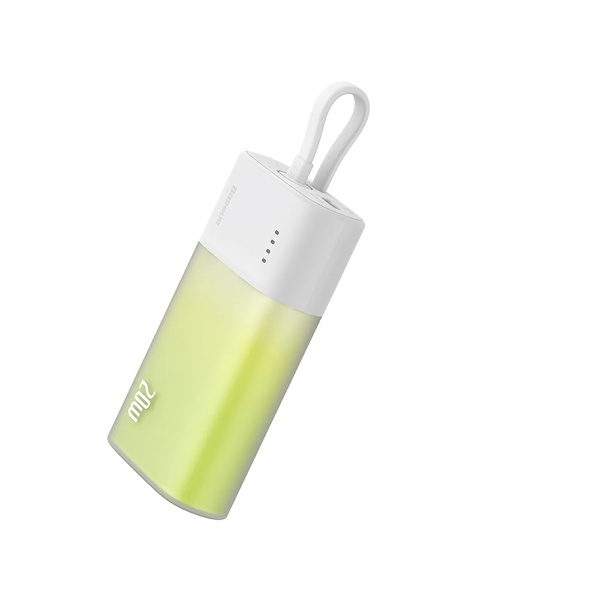Powerbank Popsicle 5200mAh 20W z kablem Lightning 60W/20V/3A/30cm - biało-zielony 2