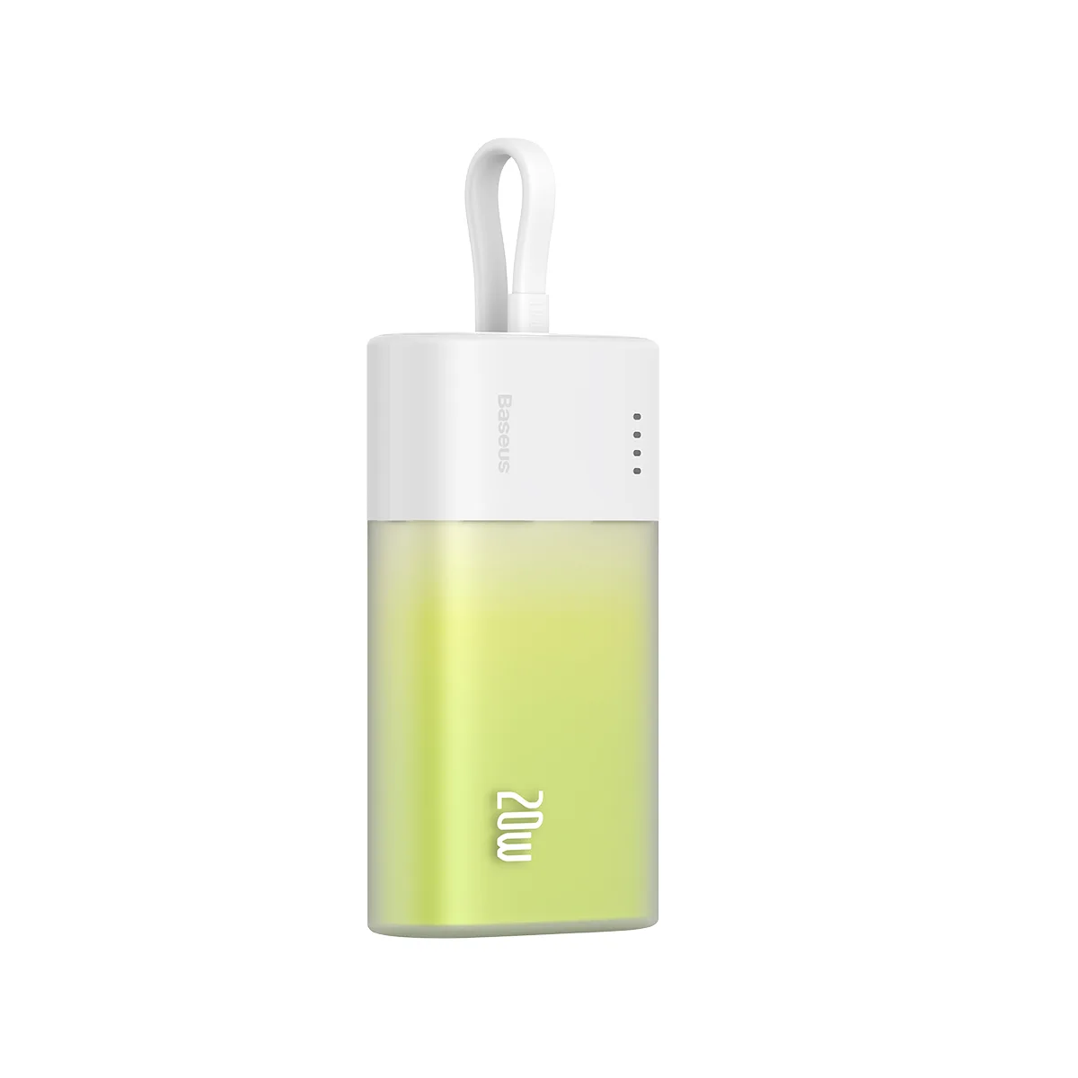 Powerbank Popsicle 5200mAh 20W z kablem Lightning 60W/20V/3A/30cm - biało-zielony 5
